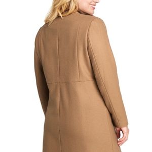 EUC Lands End Wool Camel Coat